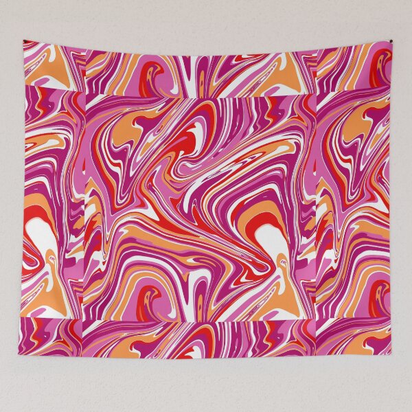 Item preview, Lesbian flag swirl pattern designed and sold by Louisa Powell.