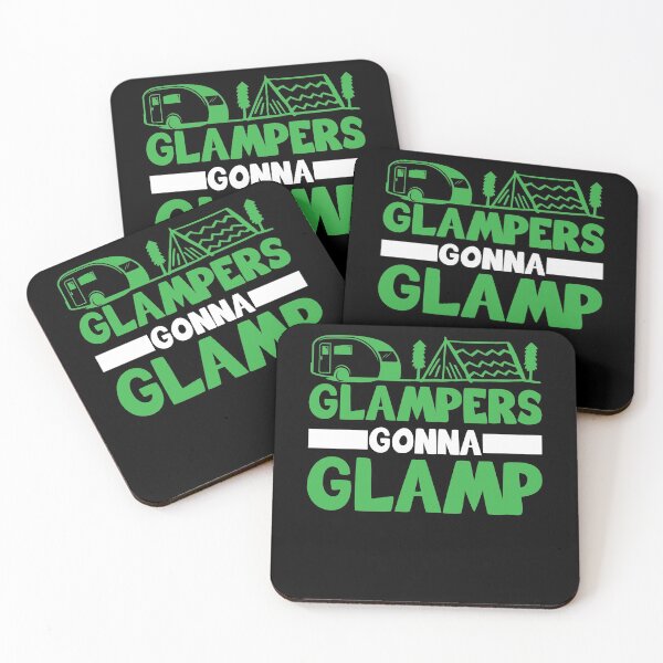 Item preview, Glampers with caravan and tent designed and sold by fatshirt.
