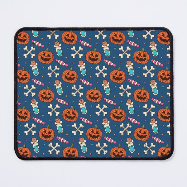 Item preview, Patrón de Halloween de calabaza y caramelo azul designed and sold by Arne Smet.