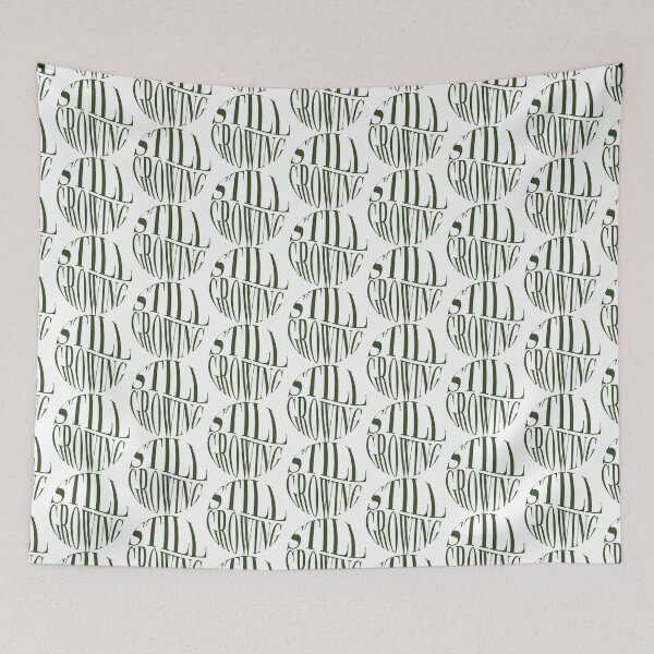 Item preview, still growing typography in forest green designed and sold by emscalligraphy.