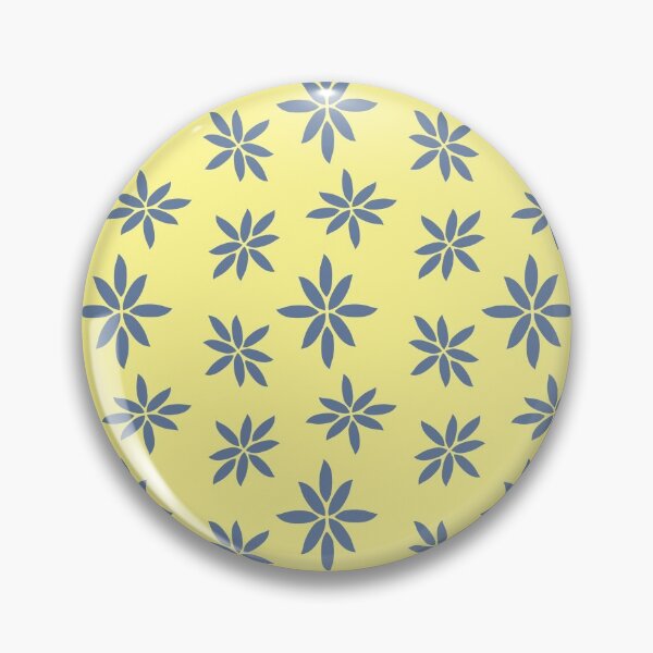 Aperçu de l'œuvre Motif flocon de neige Star Flower, jaune et bleu créée et vendue par DeStract.