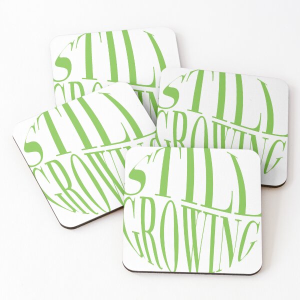 Item preview, still growing typography in fluro green designed and sold by emscalligraphy.
