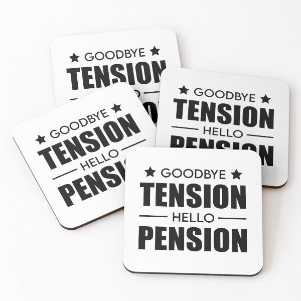 Item preview, Goodbye Tension Hello Pension Funny Retro Retirement SK designed and sold by andregiftshopzz.