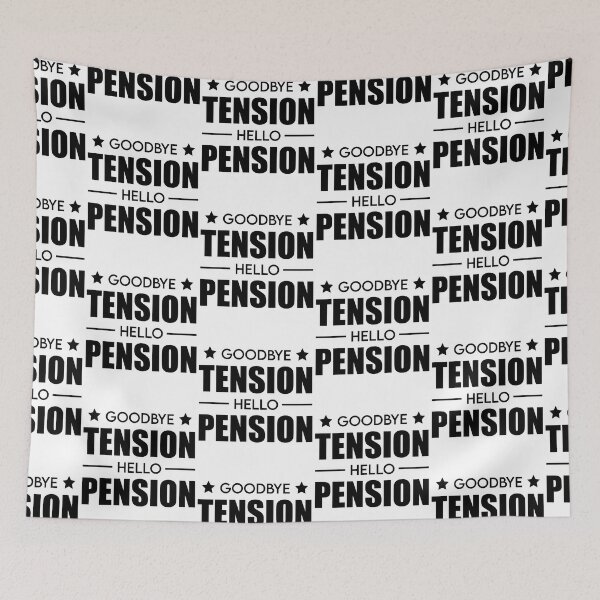 Item preview, Goodbye Tension Hello Pension Funny Retro Retirement SK designed and sold by andregiftshopzz.