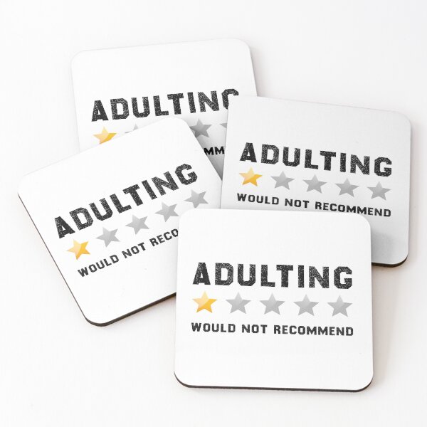Item preview, adulting would not recommend - White designed and sold by AkerArt.
