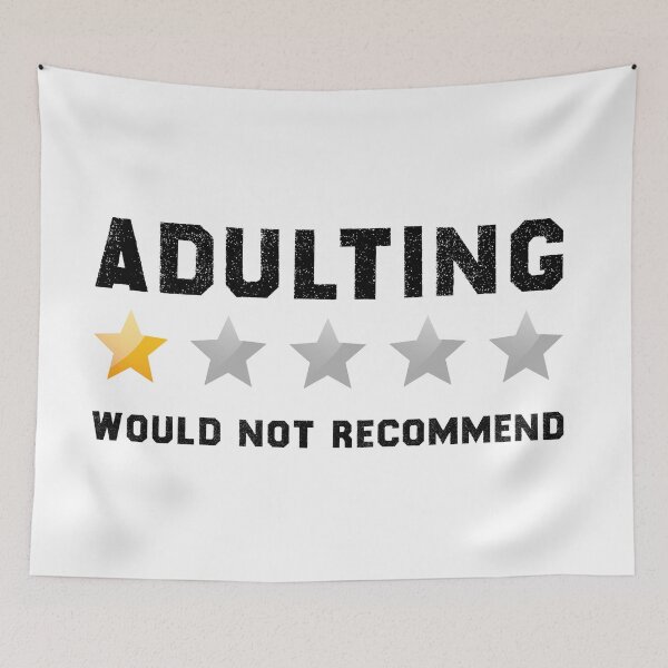 Item preview, adulting would not recommend - White designed and sold by AkerArt.