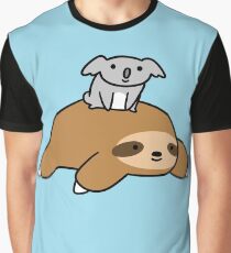 Koala and Sloth Graphic T-Shirt