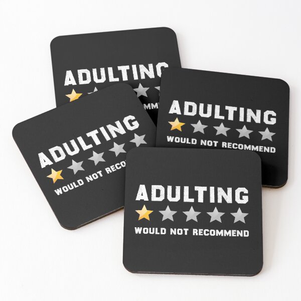 Item preview, Adulting would not recommend - Black designed and sold by AkerArt.