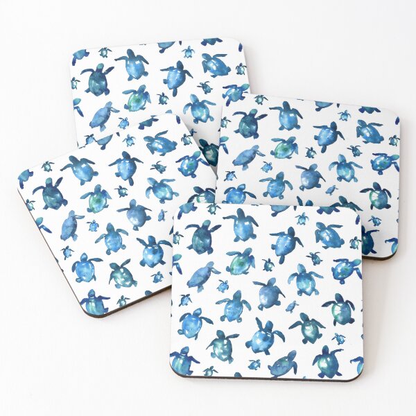 Item preview, Baby Sea Turtles - watercolor blues designed and sold by SamNagelArt.
