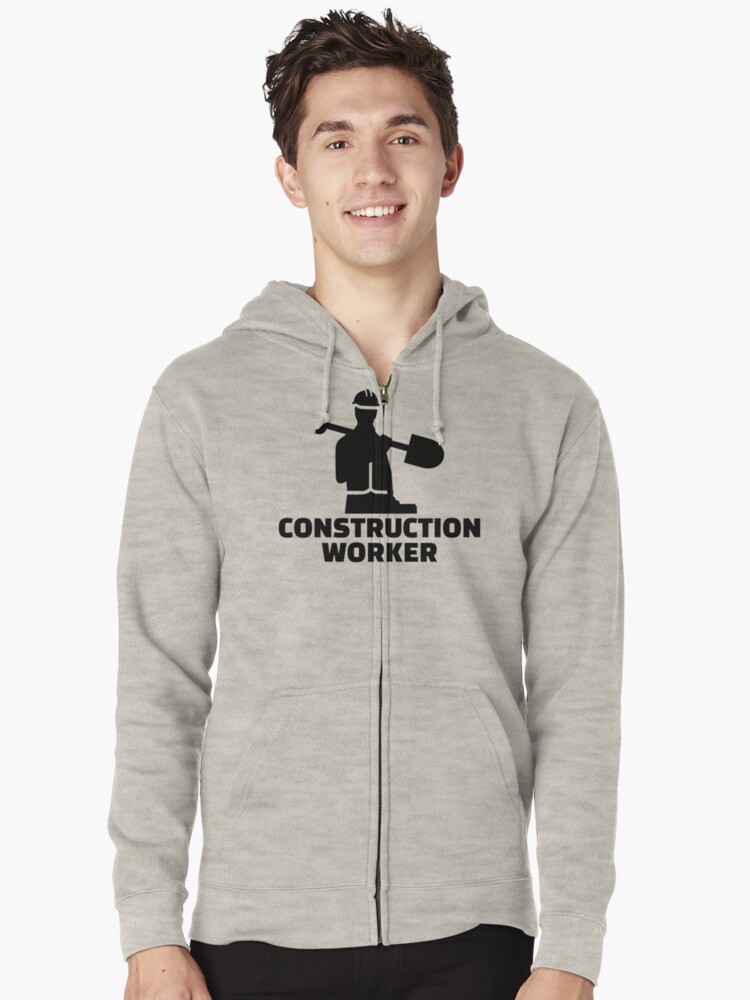 "Construction worker" Zipped Hoodie by Designzz Redbubble