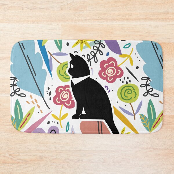 Item preview, Kawaii Adorable Cat with Beautiful Flower Pattern, Popoki 1008 designed and sold by VinBasis.