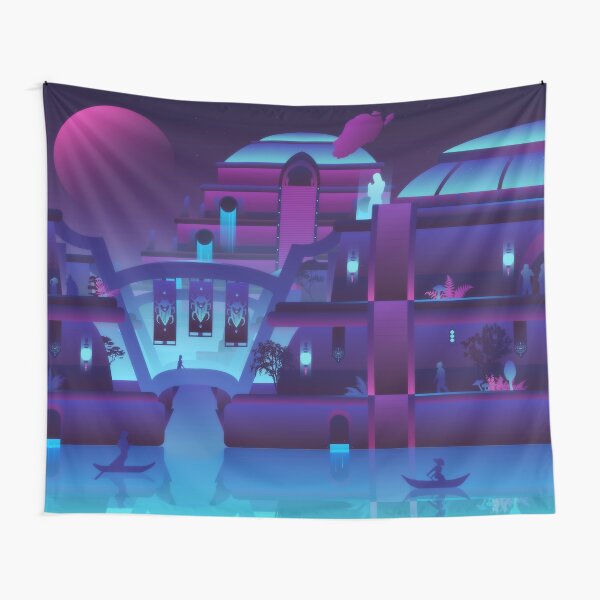 Item preview, Synthwave Vivec City designed and sold by Ilona Iske.