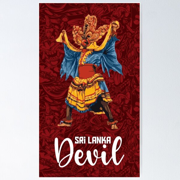 Item preview, Traditional Sri Lankan Devil Mask Kolam Dancer designed and sold by SLGreenArrow.