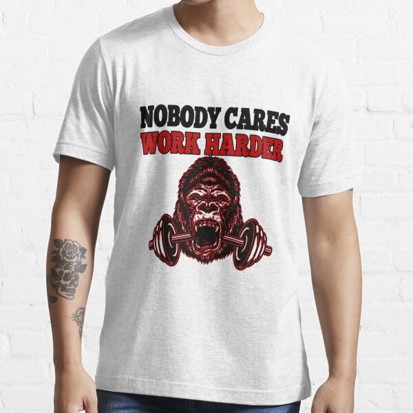 Lamar Jackson Nobody Cares Work Harder Essential T-Shirt for Sale by  BaoCat