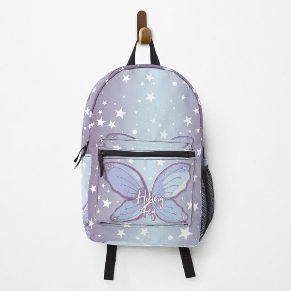 Item preview, Hiking Fey lettering with elven wings in pastel purple - hiking designed and sold by MadandMean.