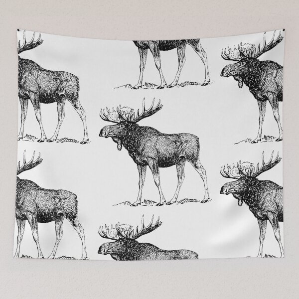 Item preview, Black Moose Illustration designed and sold by GrudaDesigns.