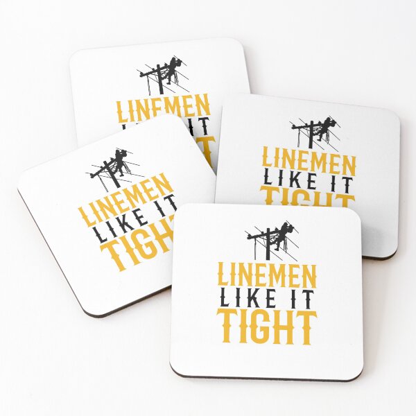Item preview, Linemen Like It Tight BW ~Electrical Lineman Humor designed and sold by TeesYouWant.