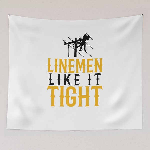 Item preview, Linemen Like It Tight BW ~Electrical Lineman Humor designed and sold by TeesYouWant.
