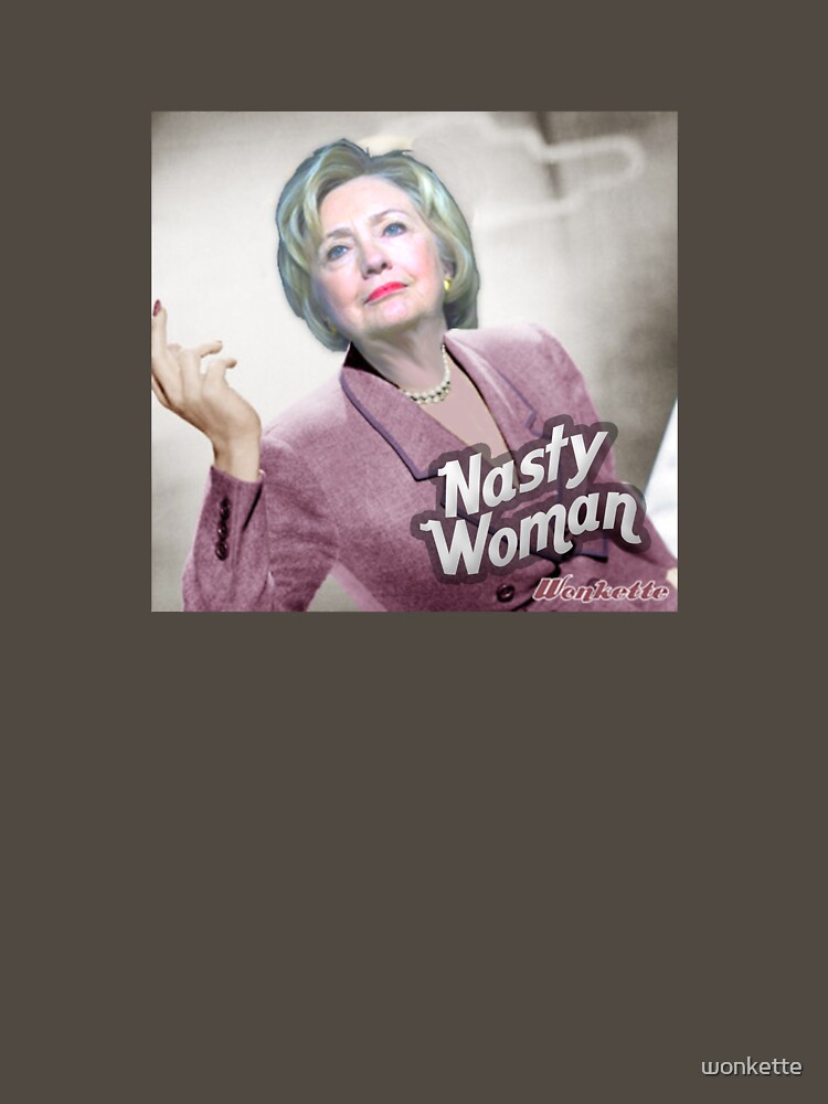 Thumbnail 7 of 7, Essential T-Shirt, Nasty Woman designed and sold by wonkette.