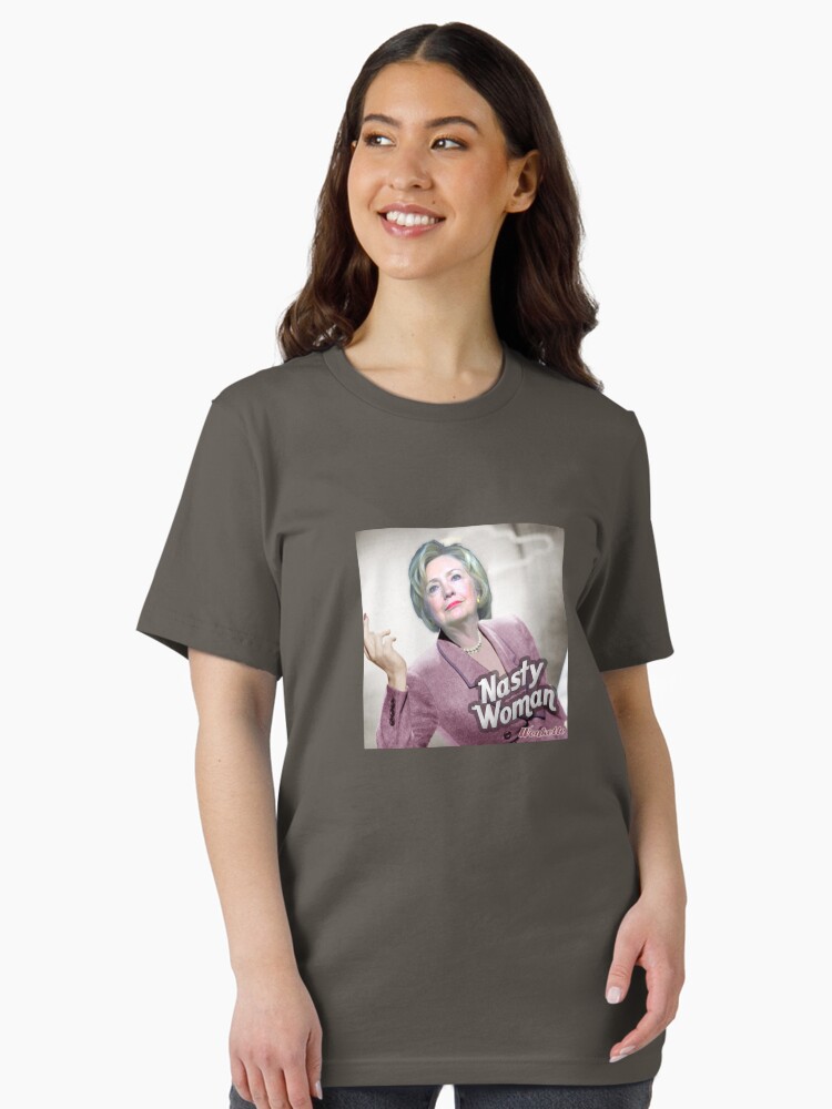 Thumbnail 2 of 7, Essential T-Shirt, Nasty Woman designed and sold by wonkette.