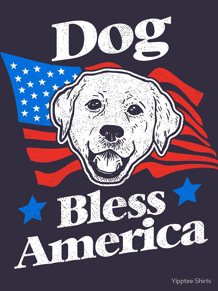"Dog Bless America" Pullover Hoodie by dumbshirts Redbubble