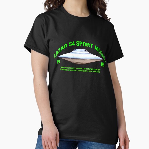 Item preview, Lazar S4 Sport Model Area 51 Flying Saucer designed and sold by silkdegreestees.