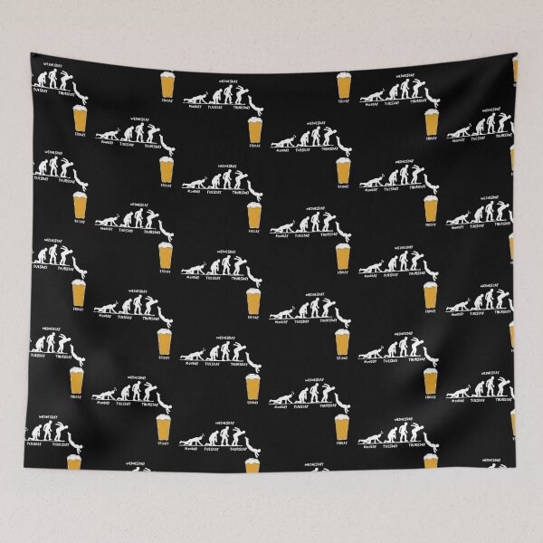 Item preview, Beer Weekend Party Forecast Segunda Terca Qinta Sexta Jump Art Design Happy Apparel Essential Inspiration Joy Mood  Beer Squad designed and sold by DesignByHeartUK.
