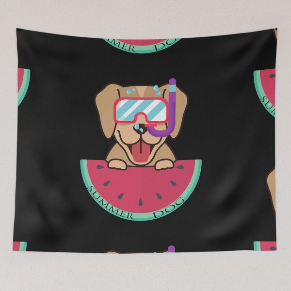 Item preview, Summer Dog Pattern - Watermelon designed and sold by nakavt.