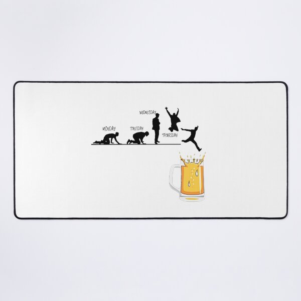 Item preview, Love Beer Evolution Weekend Party Gold Beer Forecast Segunda Terca Qinta Sexta Jump Art Design Happy Apparel Essential Inspiration Joy Mood Beer Squad designed and sold by DesignByHeartUK.
