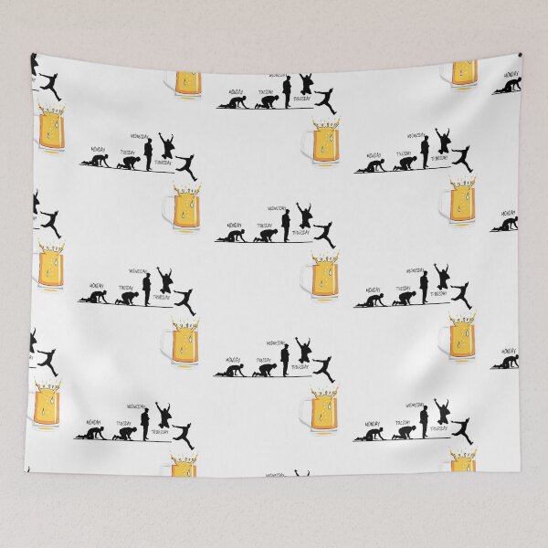 Item preview, Love Beer Evolution Weekend Party Gold Beer Forecast Segunda Terca Qinta Sexta Jump Art Design Happy Apparel Essential Inspiration Joy Mood  Beer Squad designed and sold by DesignByHeartUK.