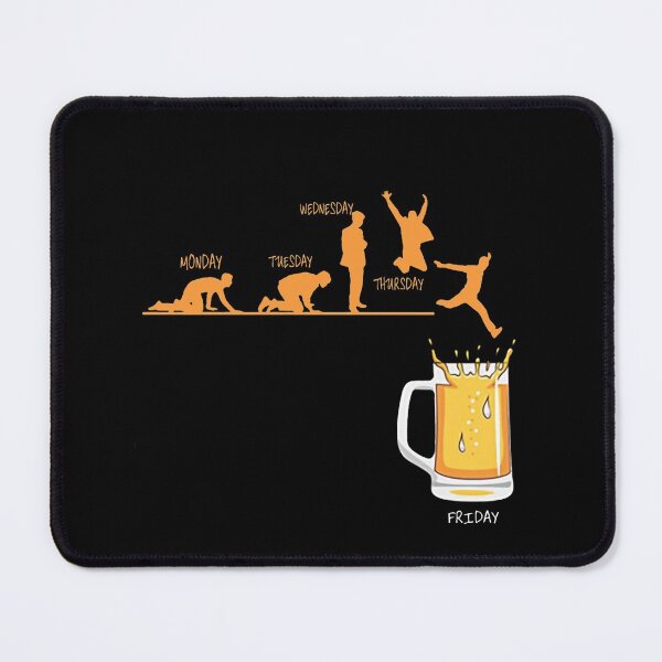 Item preview, Love Beer Evolution Weekend Party Gold Beer Forecast Segunda Terca Qinta Sexta Jump Art Design Happy Apparel Essential Inspiration Joy Mood Beer Squad designed and sold by DesignByHeartUK.