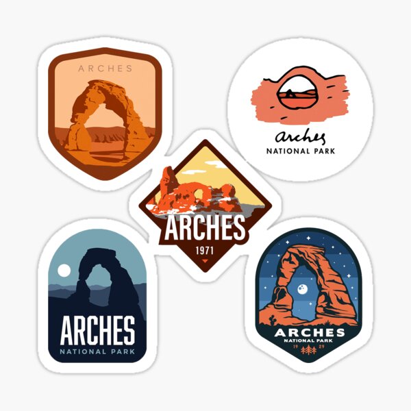 Item preview, Arches National Park 5 Stickers Pack! designed and sold by Ibrahim Aslanoglu.