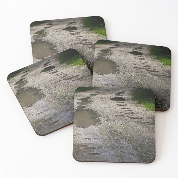 Item preview, Well traveled gravel and dirt road with mudpuddles  designed and sold by TrystaLC.