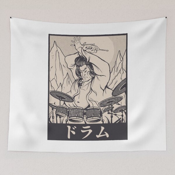 Item preview, Japanese Samurai Playing Drums designed and sold by Hoiho Adventure Shirts.
