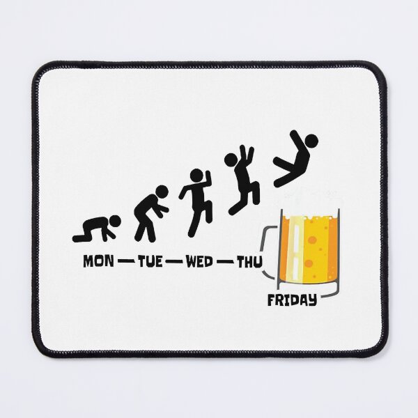 Item preview, Weekend Love Beer Evolution Weekend Party Gold Beer Forecast Segunda Terca Qinta Sexta Jump Art Design Happy Apparel Essential Inspiration Joy Mood Beer Squad designed and sold by DesignByHeartUK.