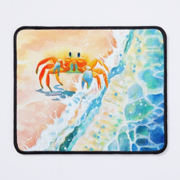 Item preview, Beach Crab - ghost crab meets ocean designed and sold by SamNagelArt.