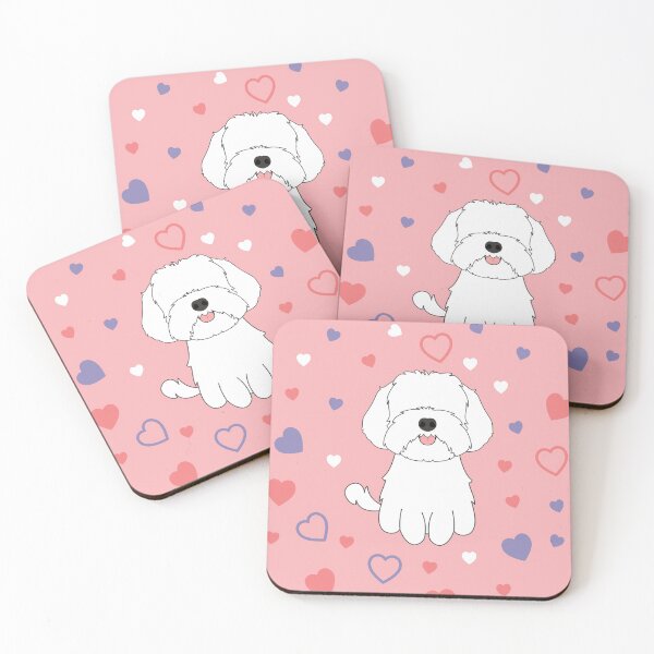 Item preview, LOVE White Maltipoo Moodle Dog designed and sold by Lulupainting.