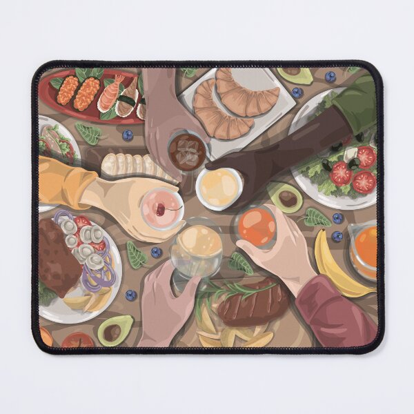 Item preview, Gathering of Family and Friends Over Food And Toasting Drinks designed and sold by Alicia Chee.