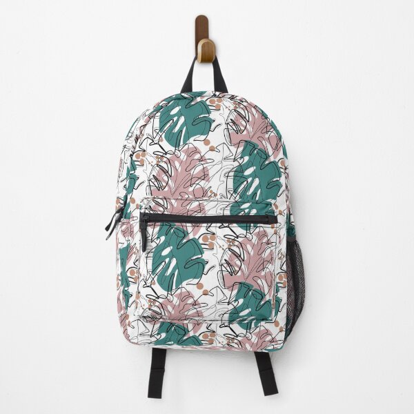 Item preview, Pattern of contour illustration of monstera leaves with color spots designed and sold by Veleri.