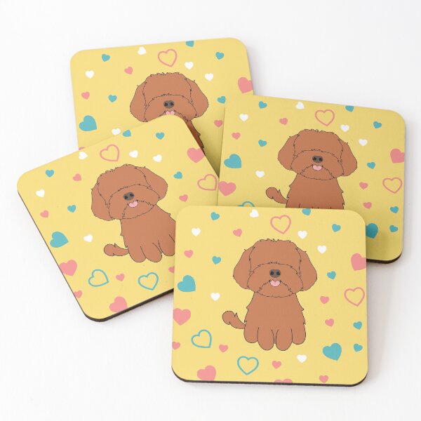 Item preview, LOVE Red Ruby Maltipoo Moodle Dog designed and sold by Lulupainting.