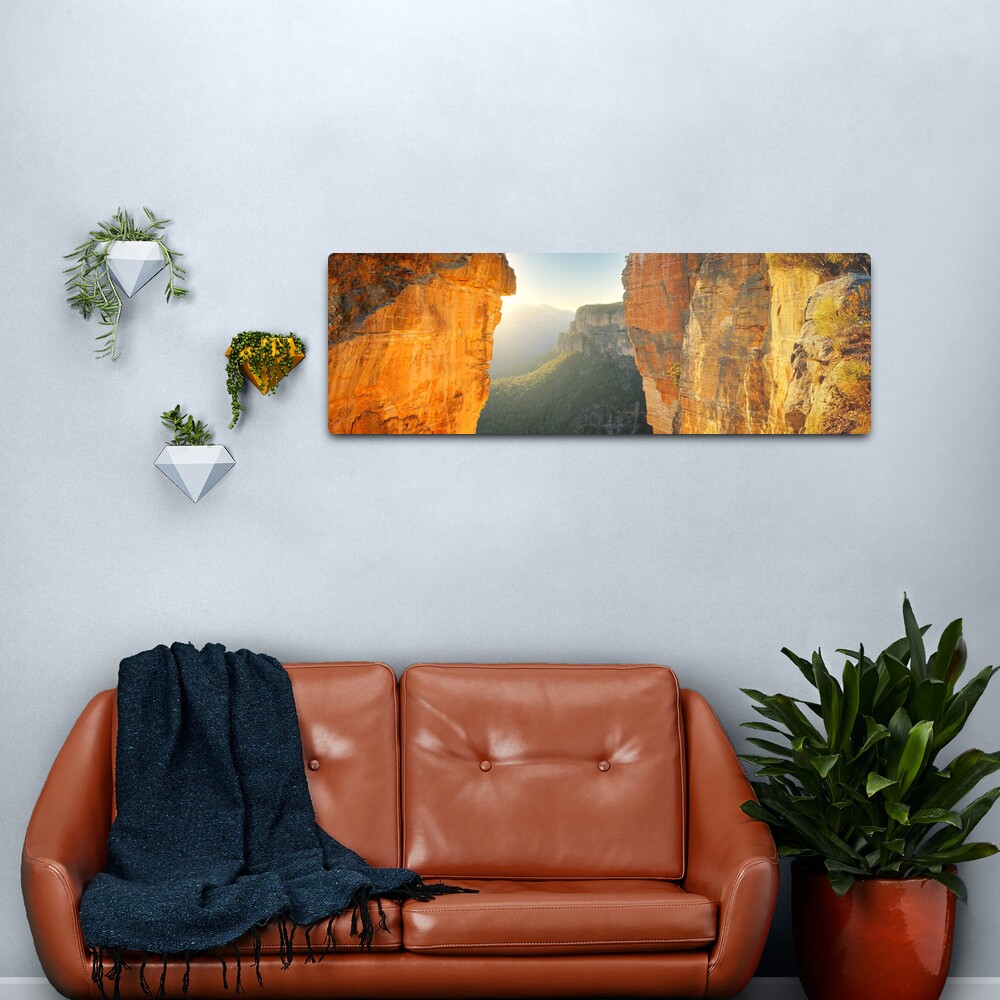 Between Cliffs, Blue Mountains, New South Wales, Australia Metal Print