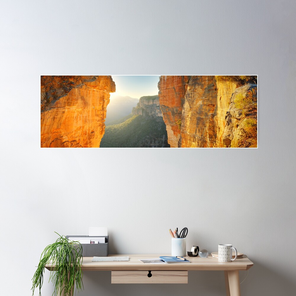 Between Cliffs, Blue Mountains, New South Wales, Australia Poster