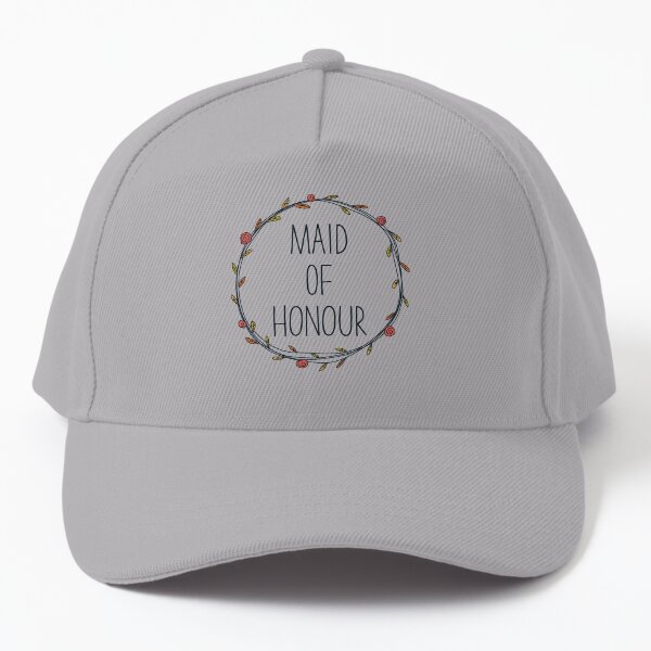 Maid of honour with autumn leaves for fall wedding Baseball Cap
