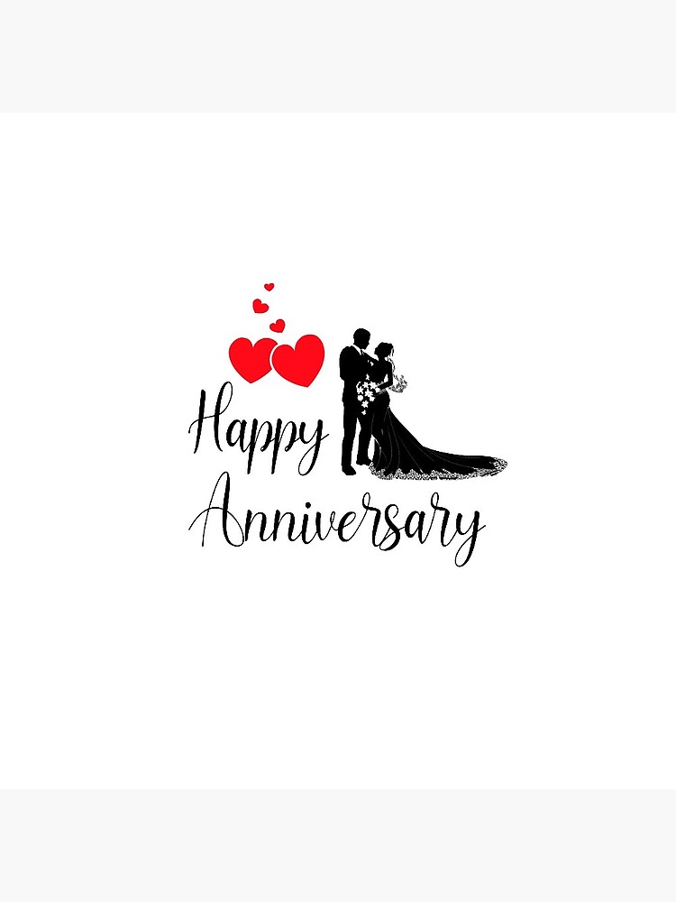 "Happy Anniversary For Wedding" Pin for Sale by Didou Design | Redbubble