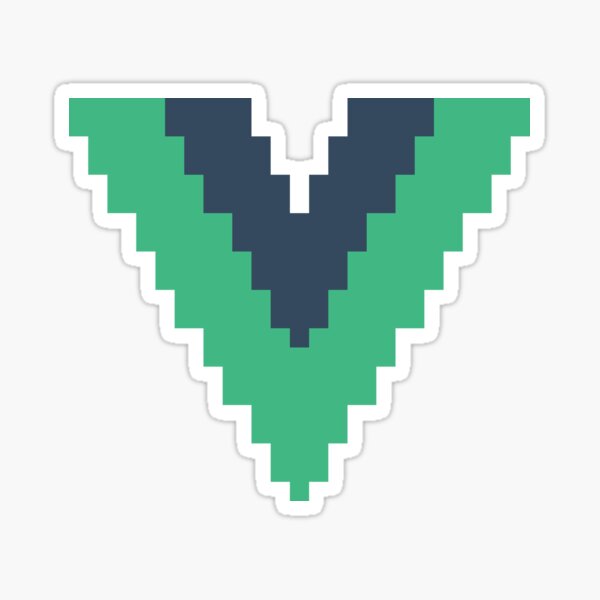 8-bit Vue.js Sticker