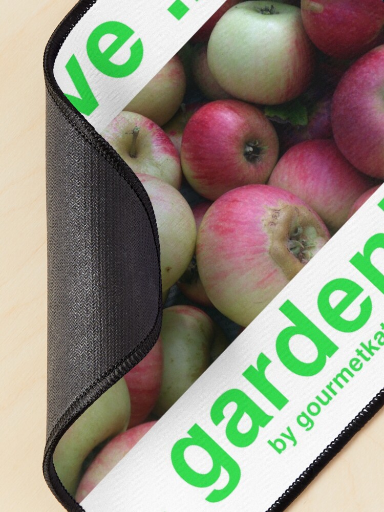 Alternative Ansicht von I love gardening - Äpfel Mauspad