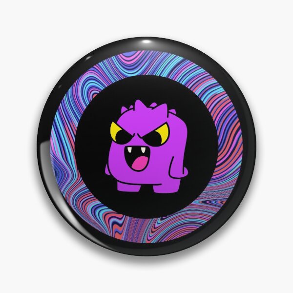 Item preview, Cartoon Purple Monster - Black Edition designed and sold by Megan-Alice.