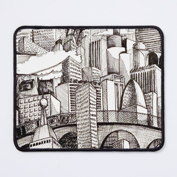 Item preview, Sketch of an imaginary cityscape designed and sold by Sayhitotheo.