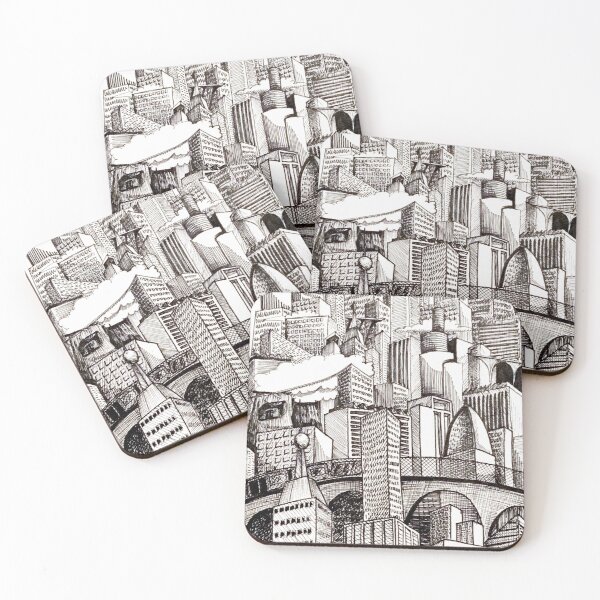 Item preview, Sketch of an imaginary cityscape designed and sold by Sayhitotheo.