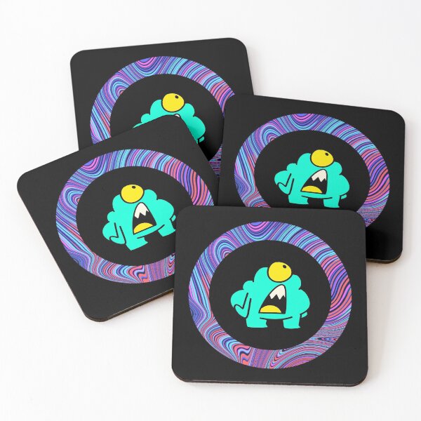 Item preview, Cartoon Aqua Monster - Black Edition designed and sold by Megan-Alice.